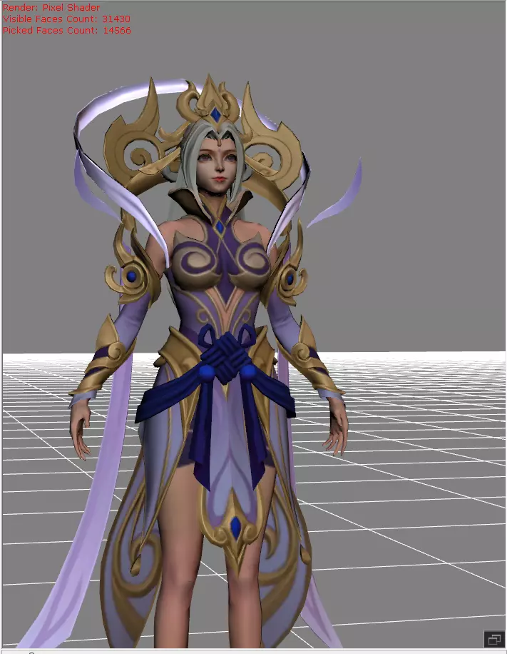 Selena Thunder Flash Skin  Low-poly 3D model_0
