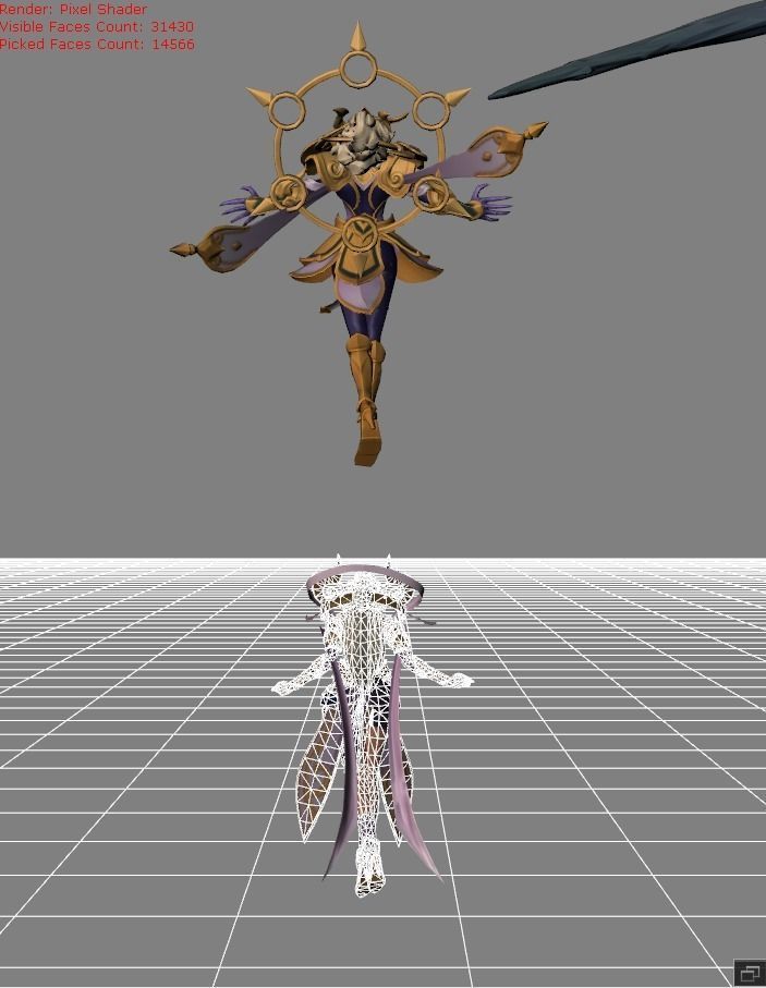 Selena Thunder Flash Skin  Low-poly 3D model_8