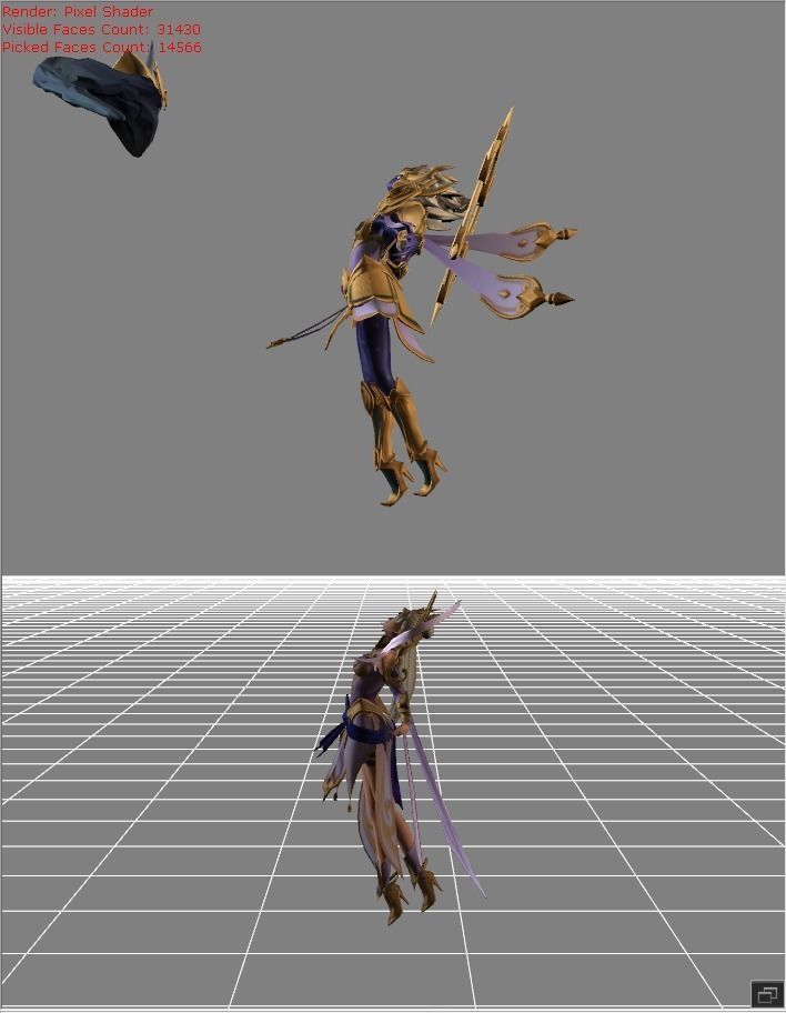 Selena Thunder Flash Skin  Low-poly 3D model_3