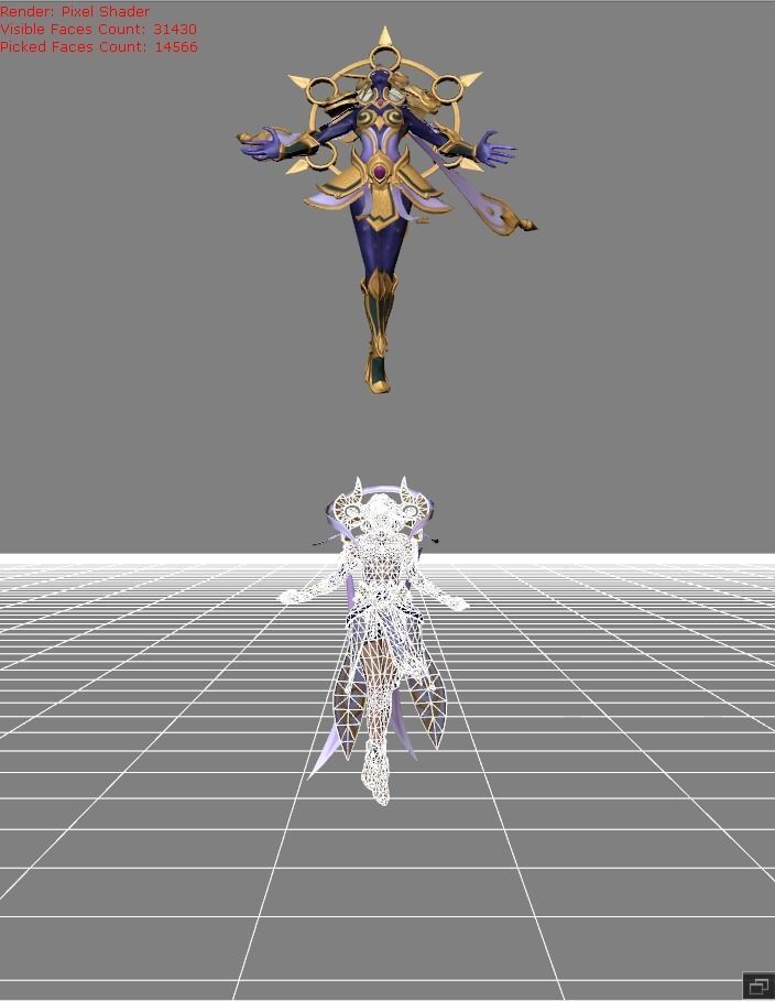 Selena Thunder Flash Skin  Low-poly 3D model_5