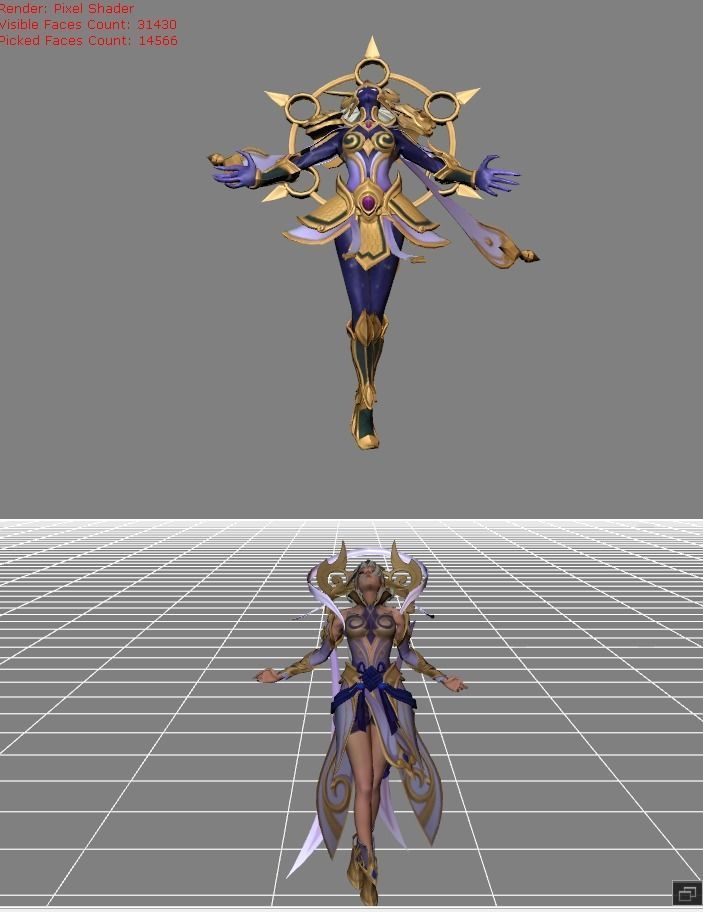 Selena Thunder Flash Skin  Low-poly 3D model_1