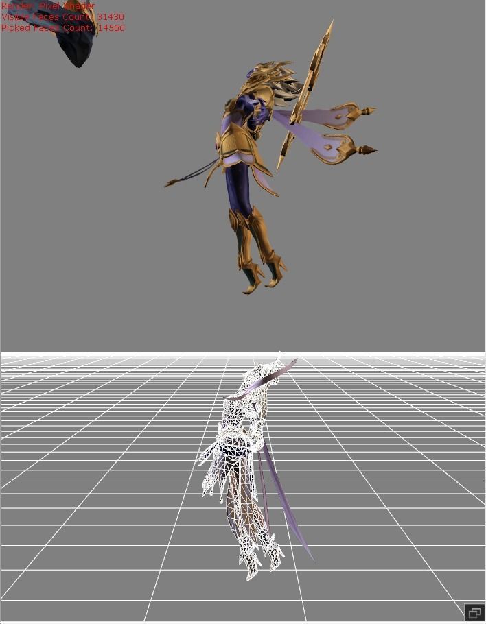 Selena Thunder Flash Skin  Low-poly 3D model_7