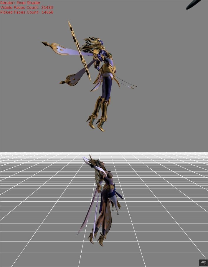 Selena Thunder Flash Skin  Low-poly 3D model_2