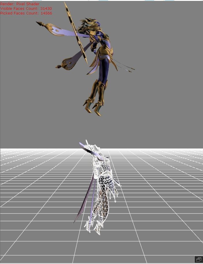 Selena Thunder Flash Skin  Low-poly 3D model_6