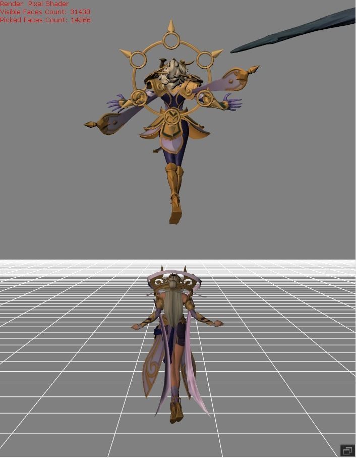 Selena Thunder Flash Skin  Low-poly 3D model_4