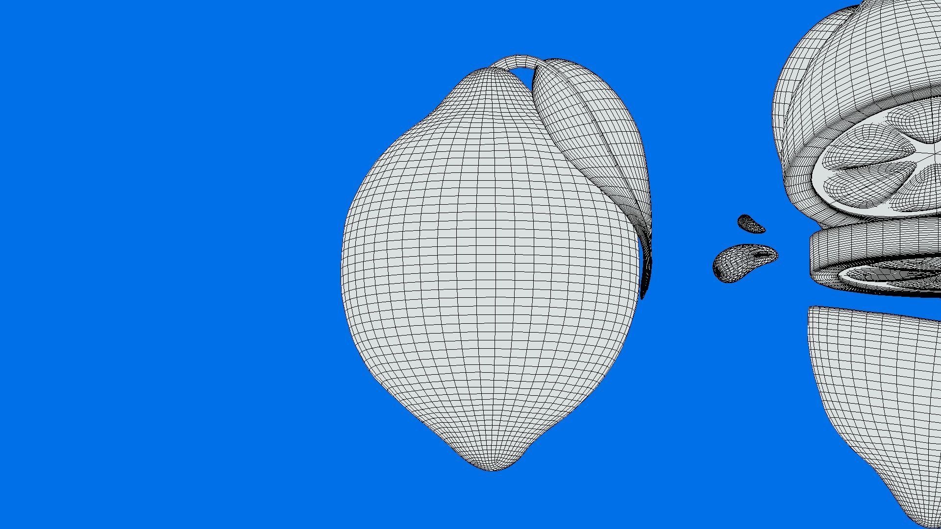 Lemon cartoon 3D model_3