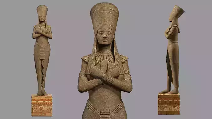 Nefertitti Standing Rock Statue