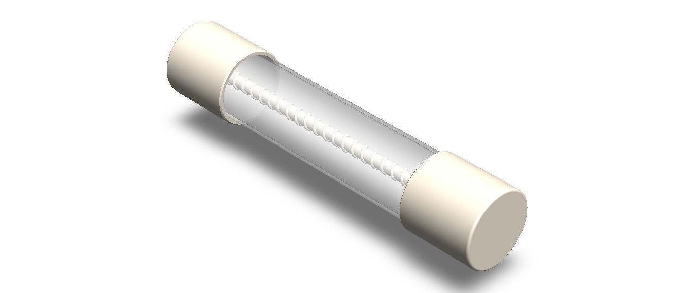 Time Lag Glass Tube Fuse 15A 3D model_9