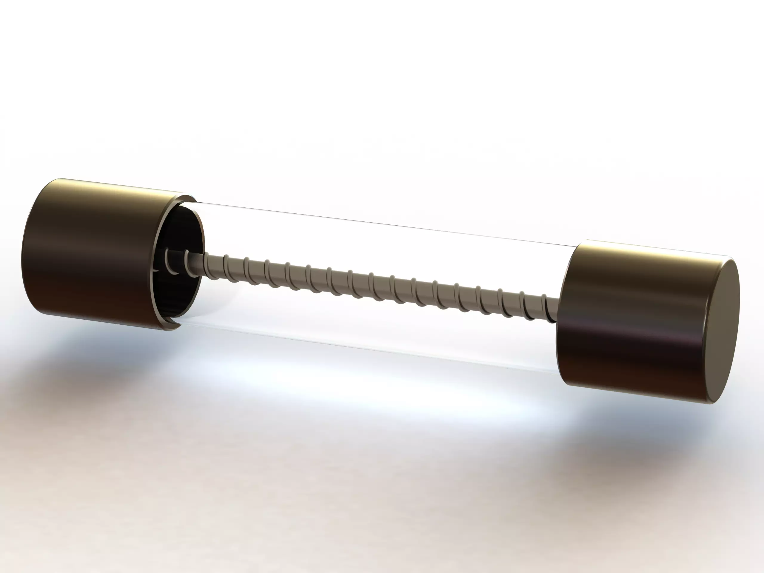 Time Lag Glass Tube Fuse 15A 3D model_0