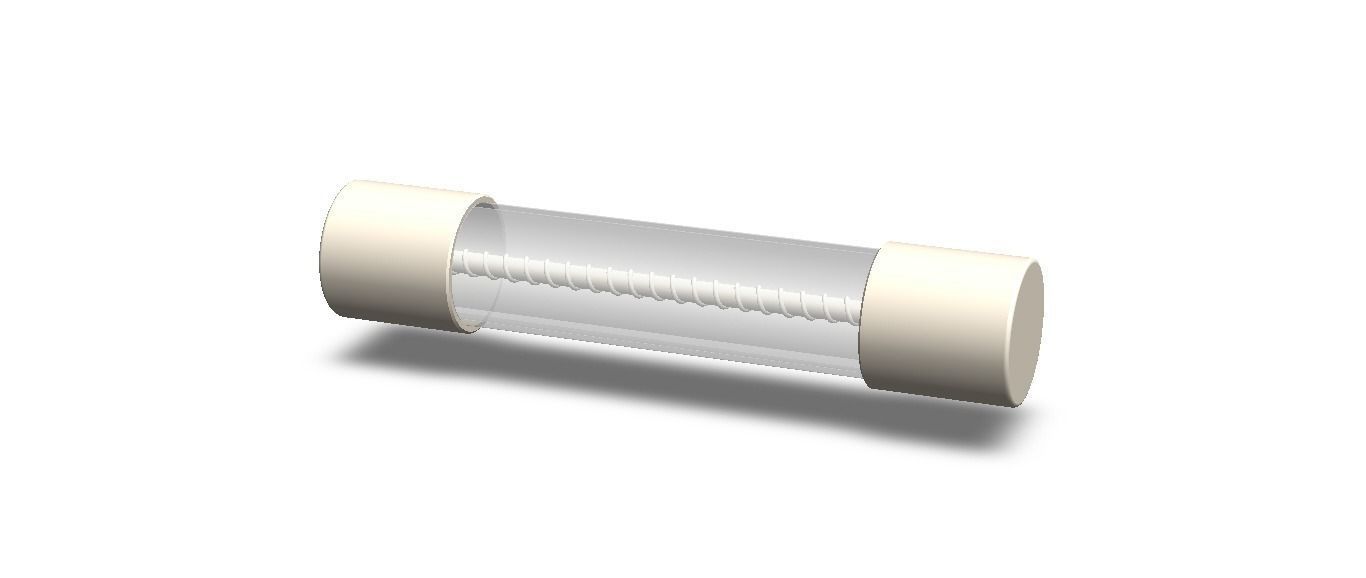 Time Lag Glass Tube Fuse 15A 3D model_5