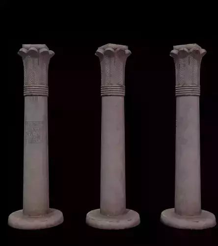 Ancient Egyptian Palm Column 3D model
