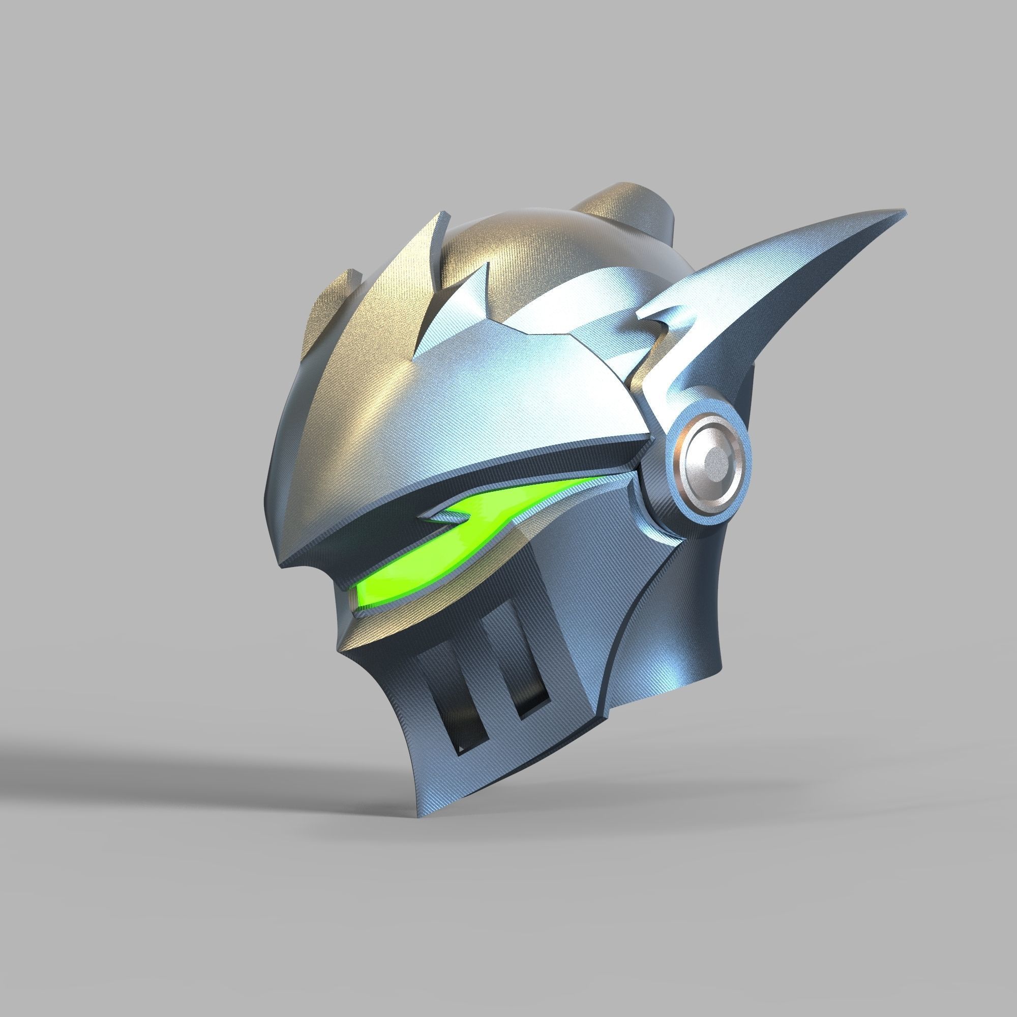 Genji Royal Knight Overwatch 2 Wearable Helmet 3D print model_10