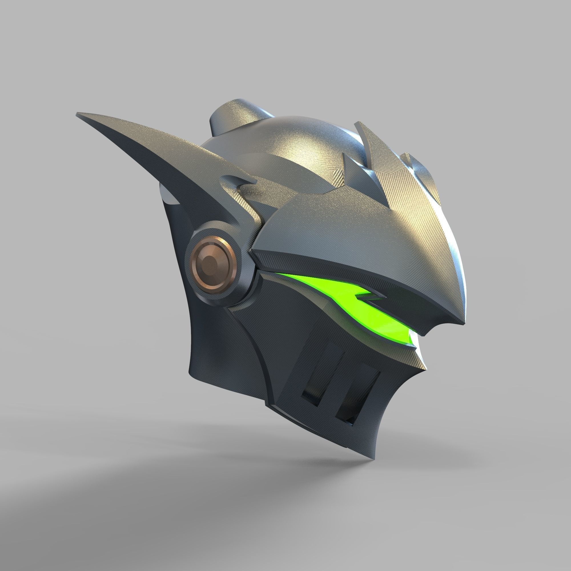 Genji Royal Knight Overwatch 2 Wearable Helmet 3D print model_70