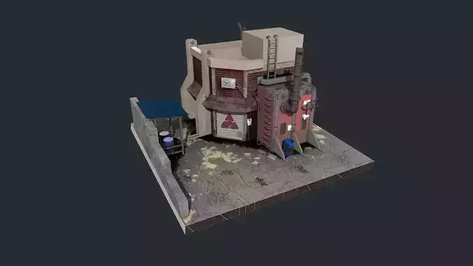 The Unknown Factory Low-poly 3D model