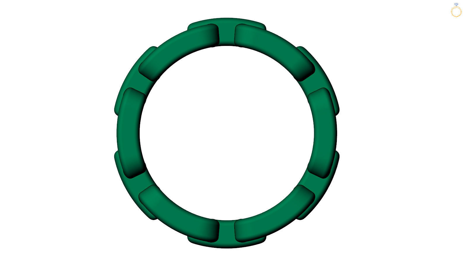 Chain gold ring 3D print model_2