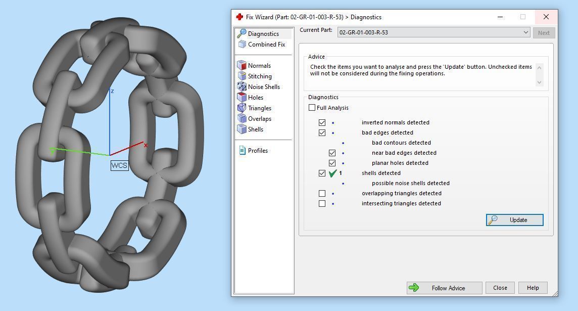 Chain gold ring 3D print model_9