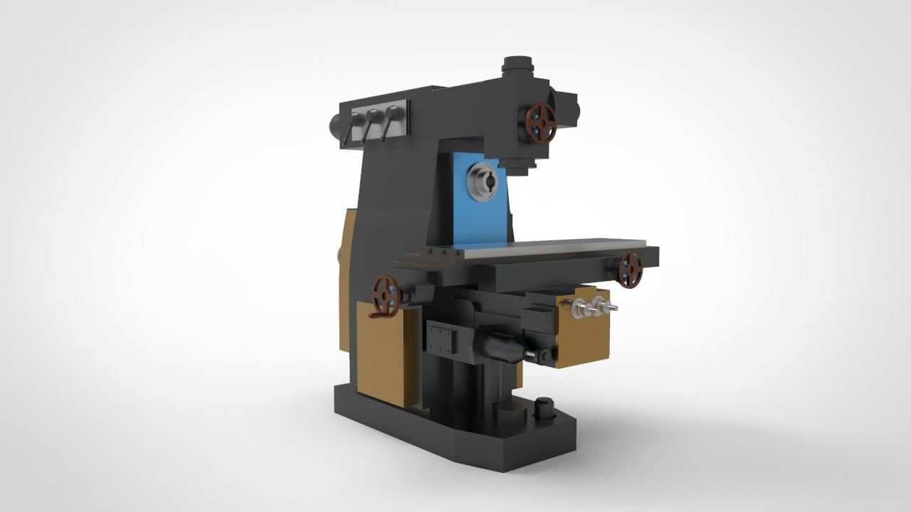 Miling machine 2 3D model_1