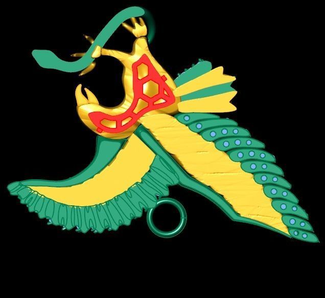 eagle pendant 3D print model_2