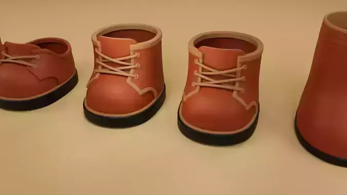 Cartoon shoes 3D model