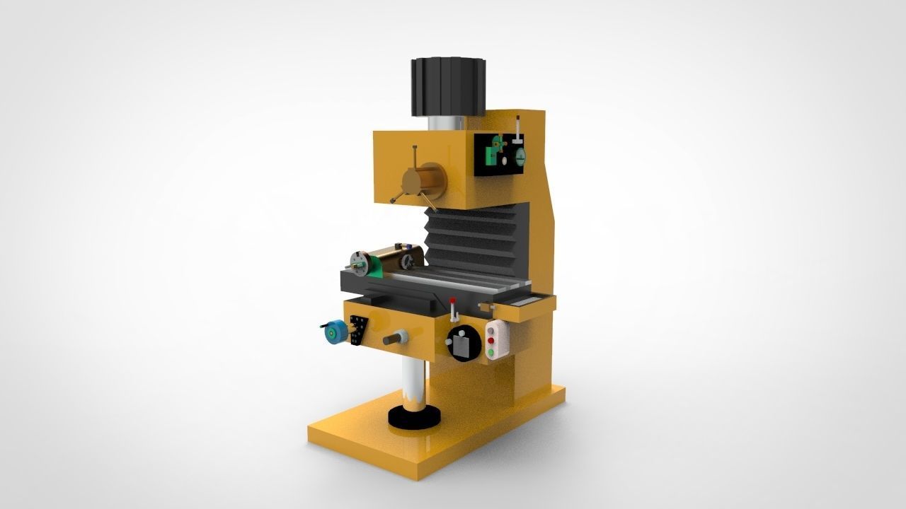 Miling Machine 4 3D model_4
