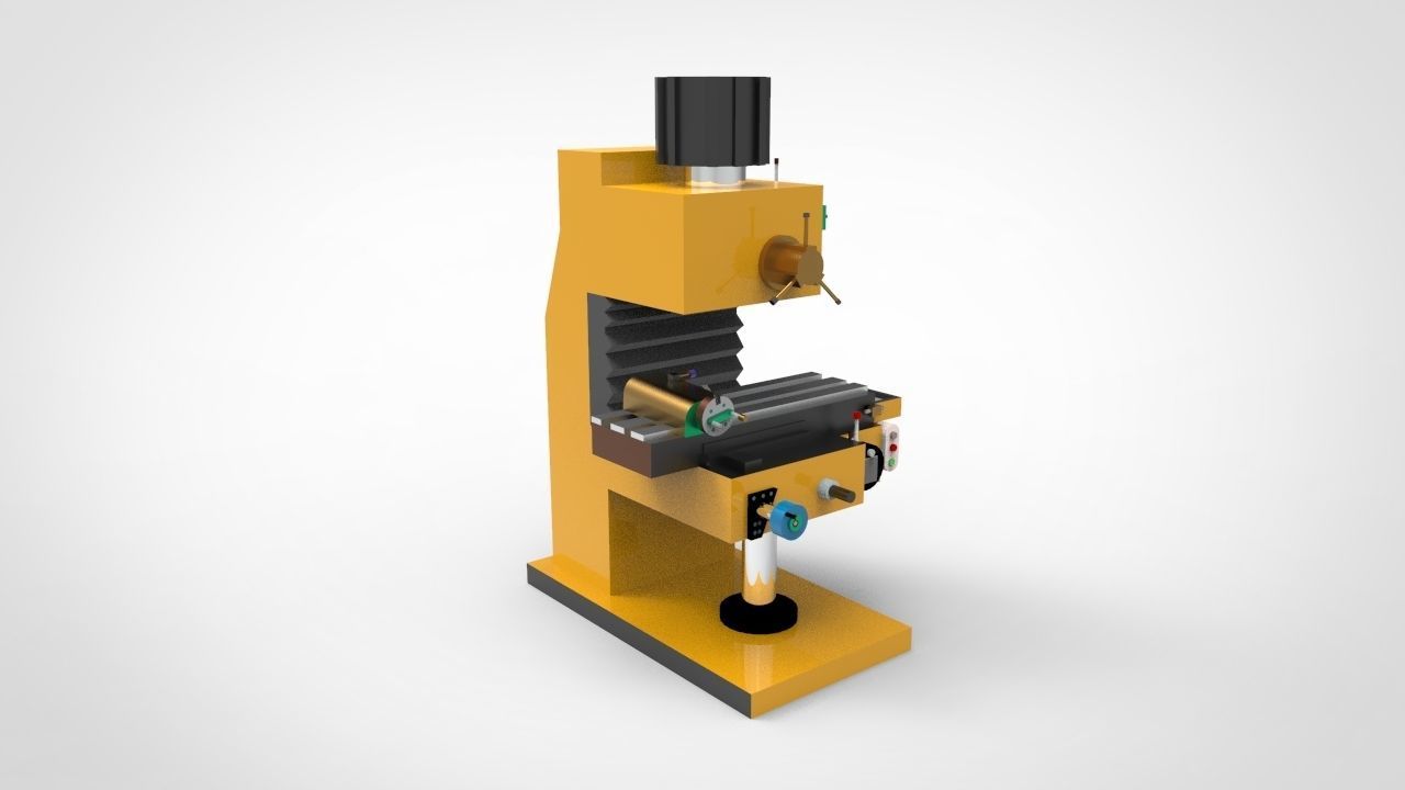 Miling Machine 4 3D model_2
