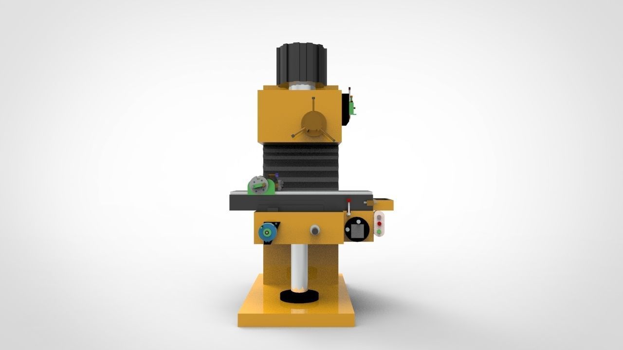Miling Machine 4 3D model_3