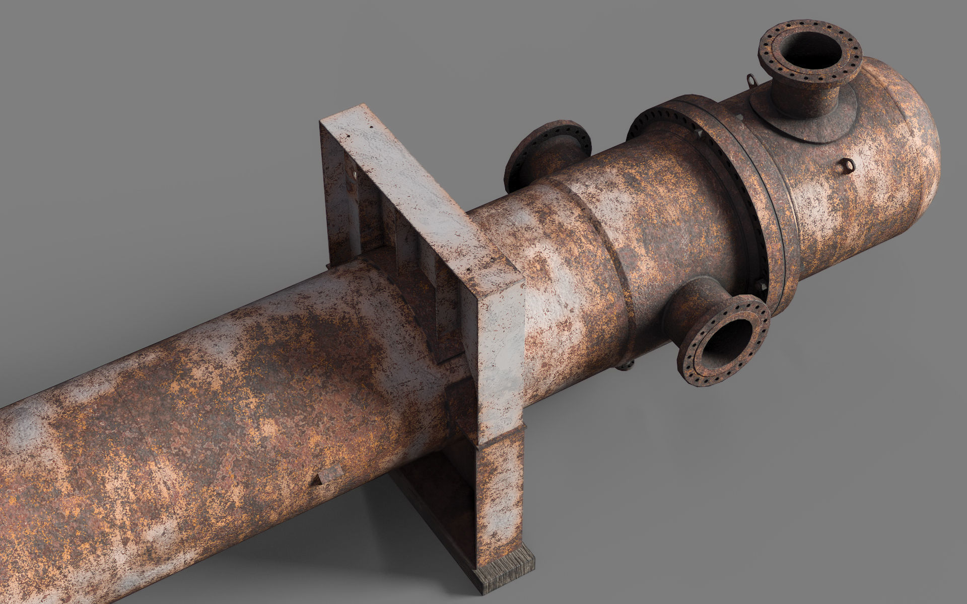 Industrial gas heat exchanger Low-poly 3D model_1