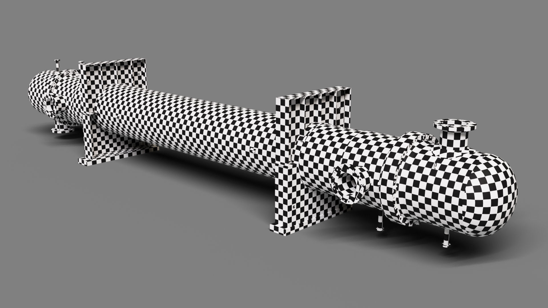 Industrial gas heat exchanger Low-poly 3D model_9