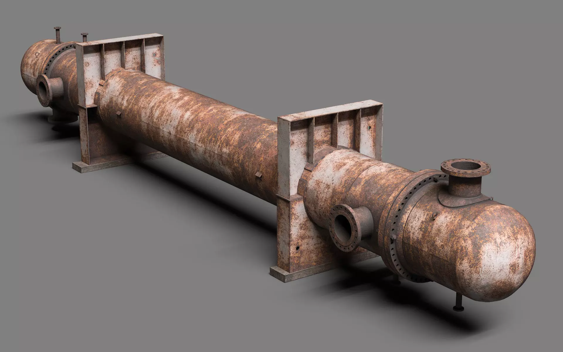 Industrial gas heat exchanger Low-poly 3D model_0