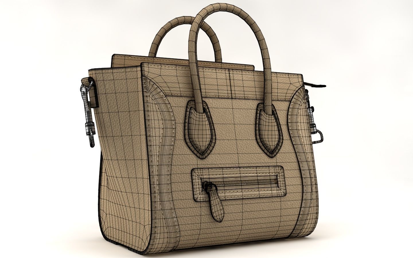 women bag Low-poly 3D model_14