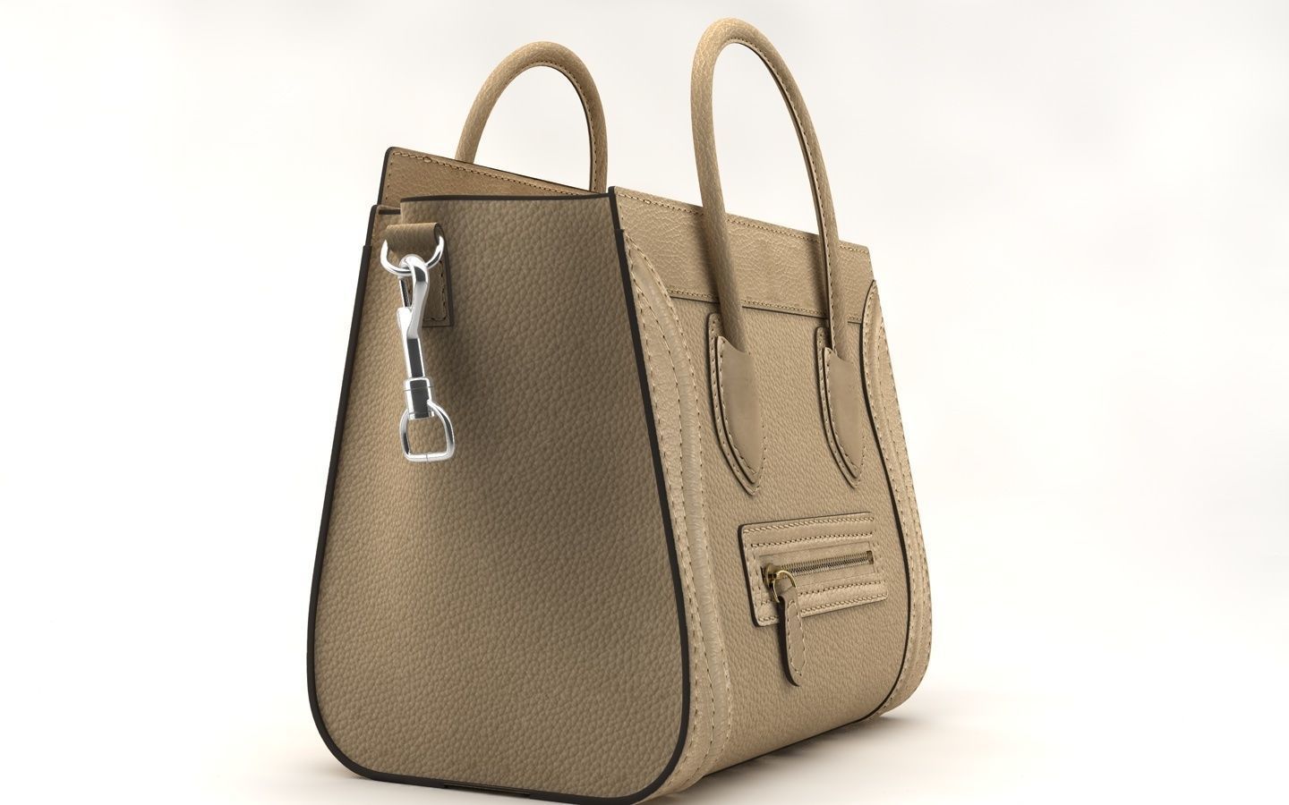 women bag Low-poly 3D model_11