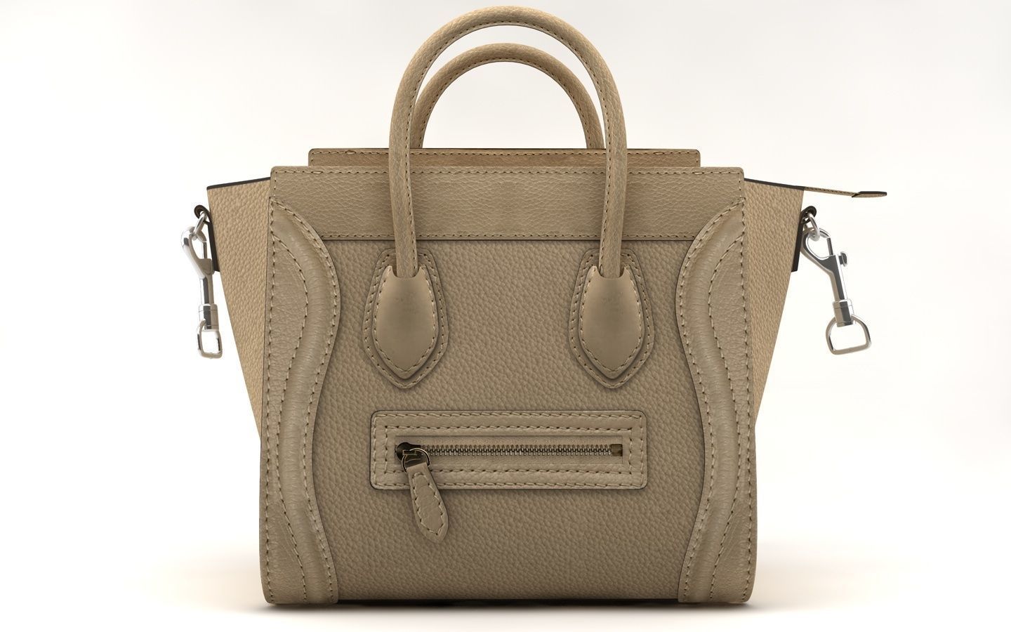 women bag Low-poly 3D model_1