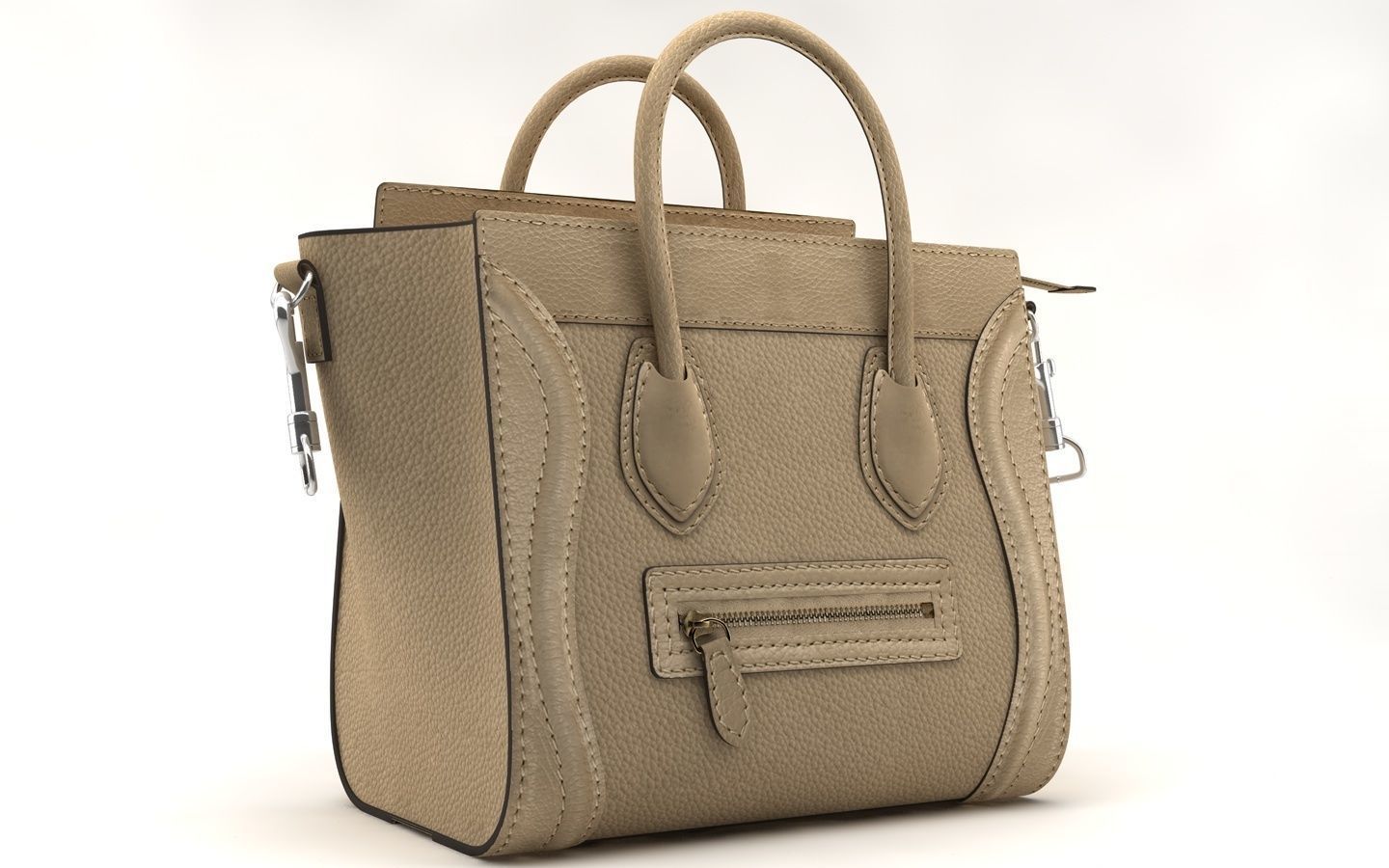 women bag Low-poly 3D model_12