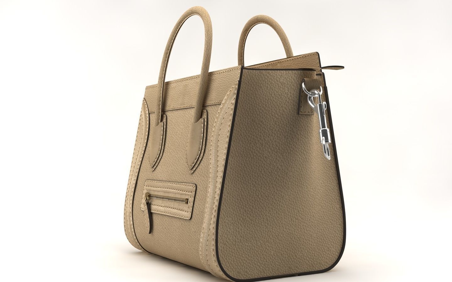 women bag Low-poly 3D model_3