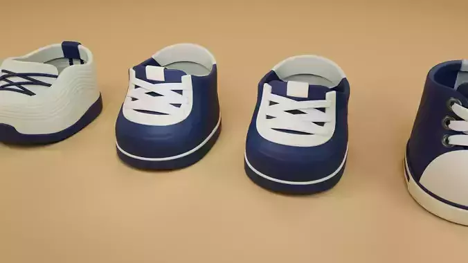 Cartoon shoes 3D model