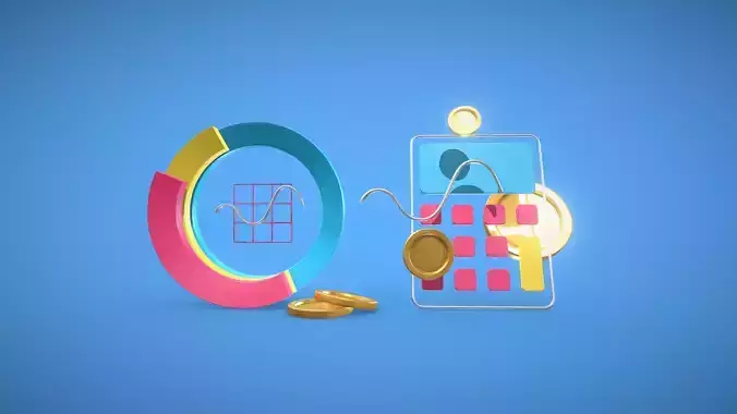 Graph calculator analytics 3D model