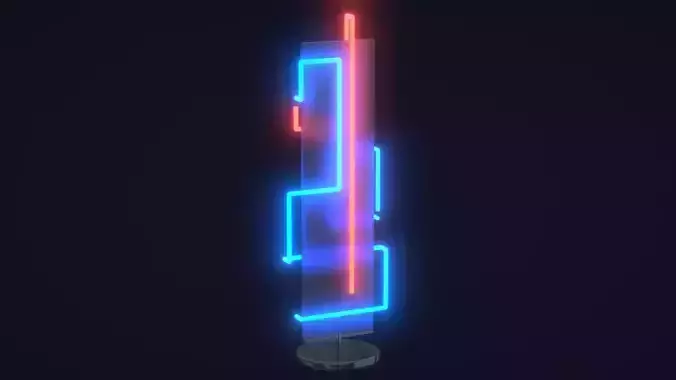 Neon lamp cyberpunk style