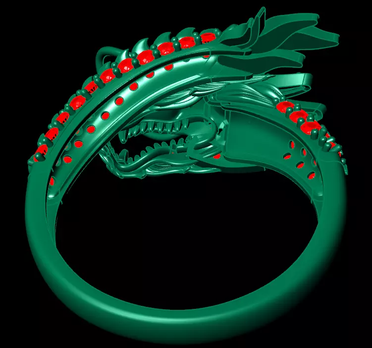 dragon ring 3D print model_0