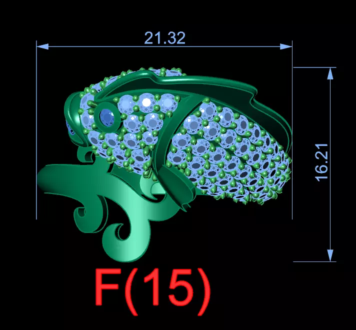 fish ring 3D print model_0