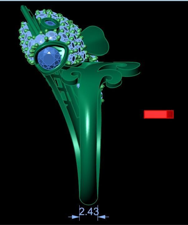 fish ring 3D print model_1