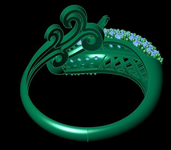 fish ring 3D print model_2