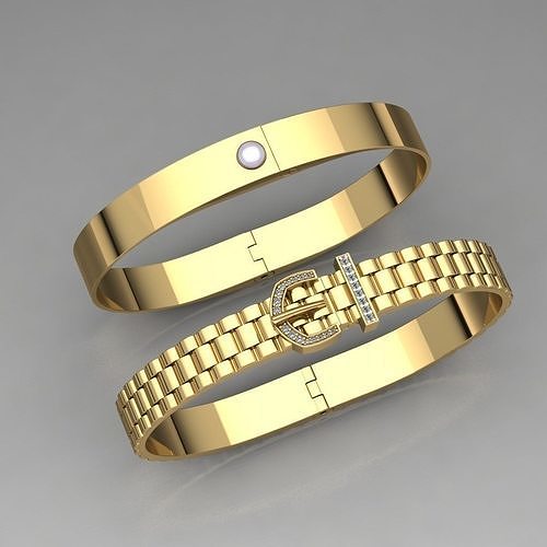 2 bracelets 3D print model