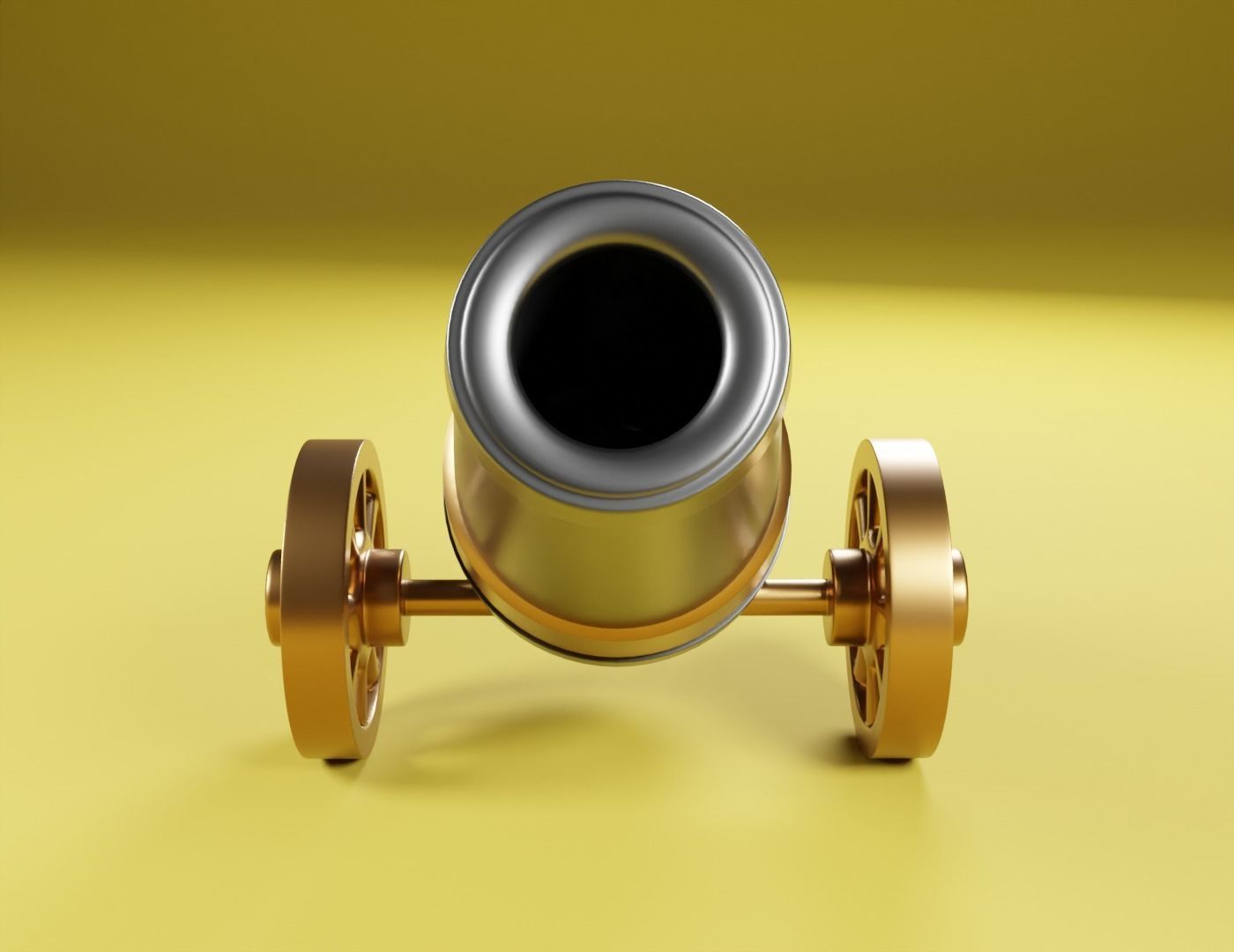 cannon 3D model Low-poly 3D model_1