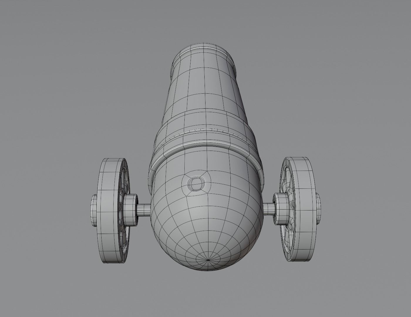 cannon 3D model Low-poly 3D model_10