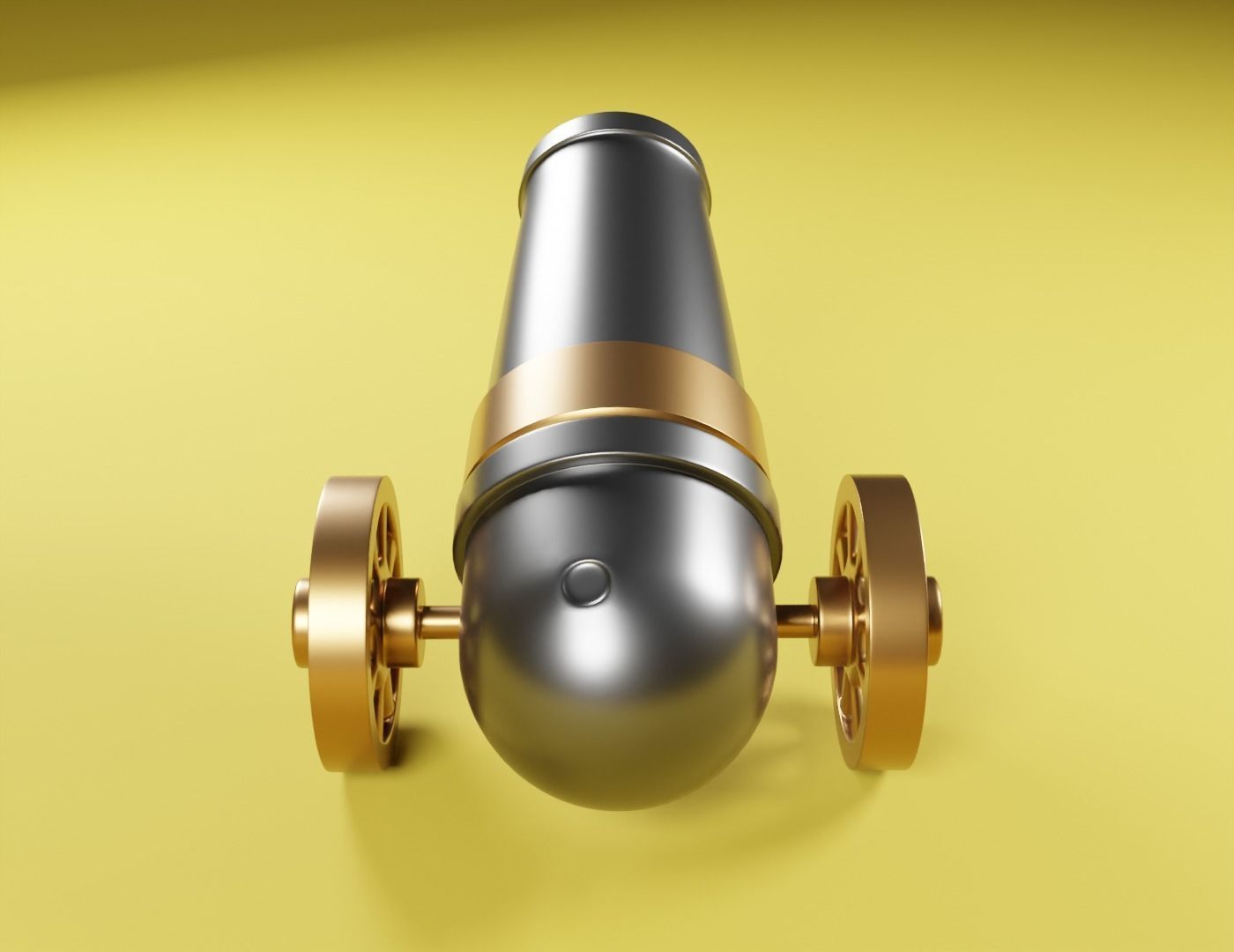 cannon 3D model Low-poly 3D model_5