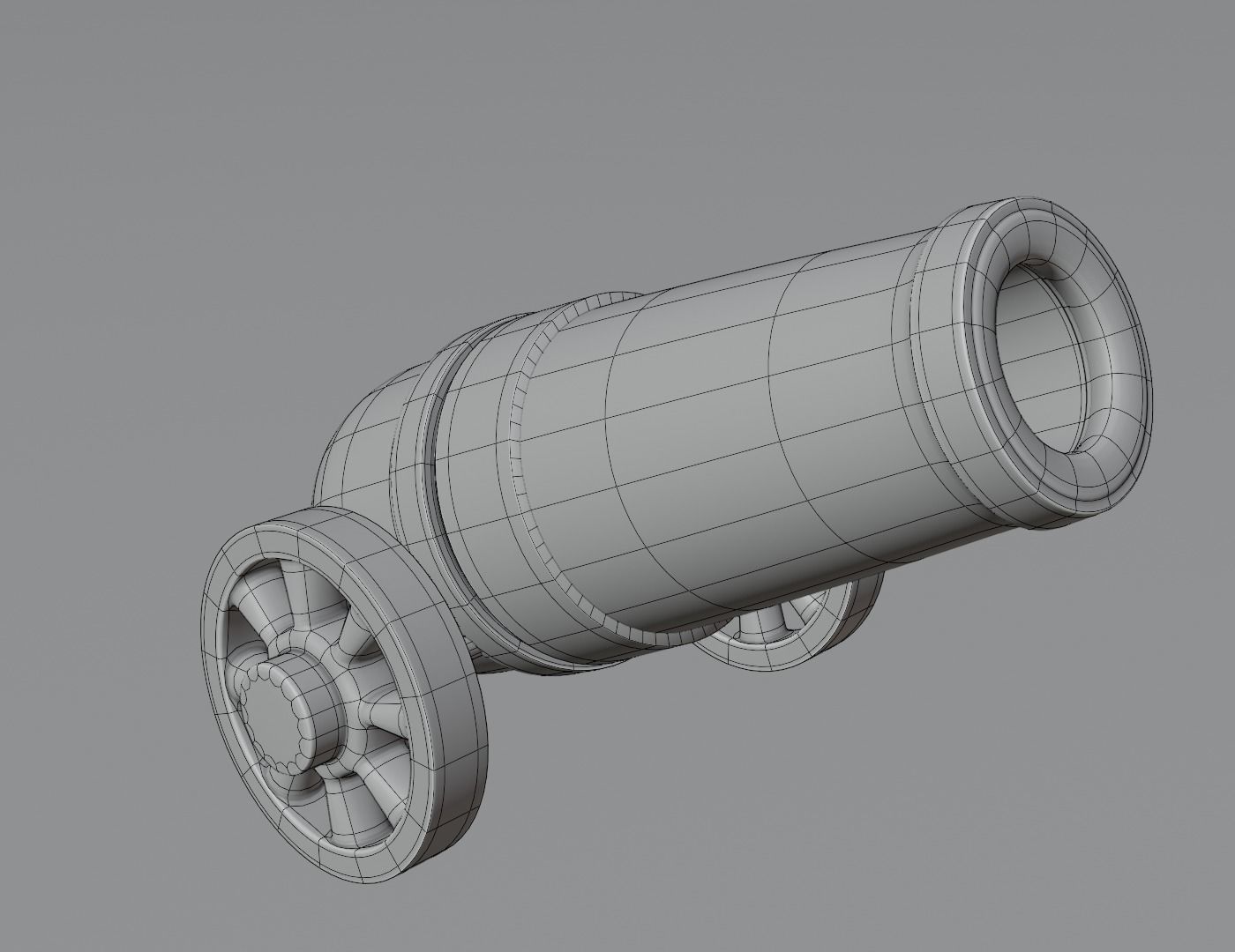 cannon 3D model Low-poly 3D model_6