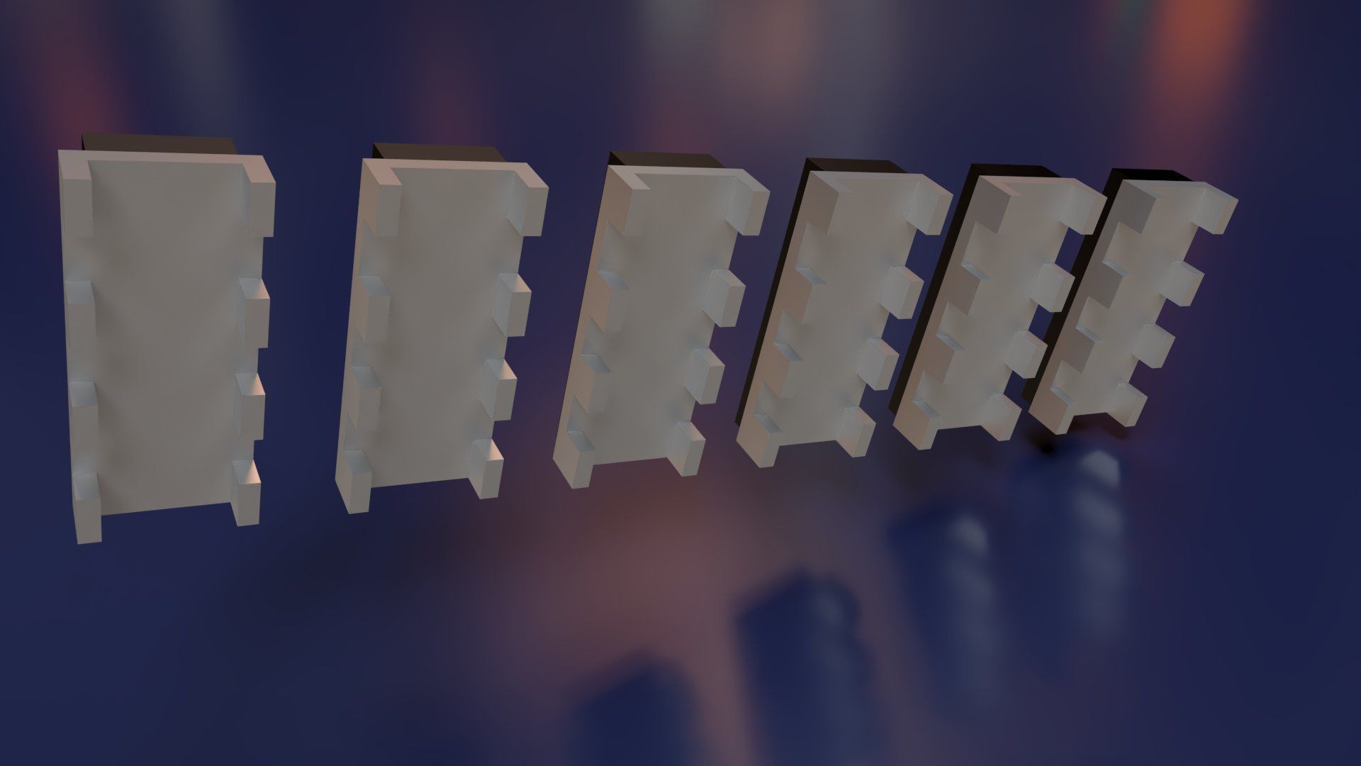 8 Pin Transistor Computer Chip Low-poly 3D model_6