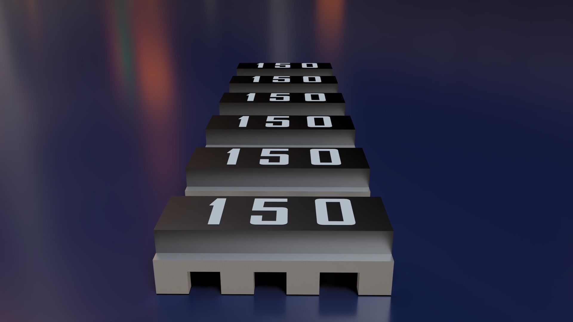 8 Pin Transistor Computer Chip Low-poly 3D model_3