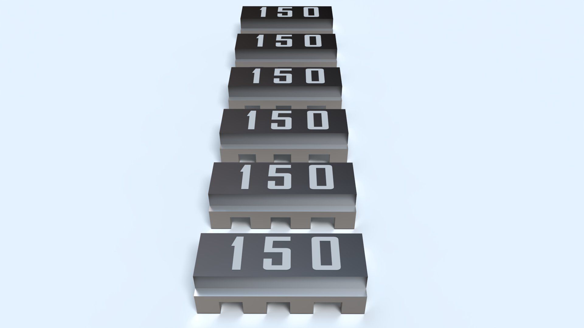 8 Pin Transistor Computer Chip Low-poly 3D model_2