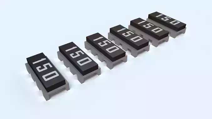 8 Pin Transistor Computer Chip Low-poly 3D model